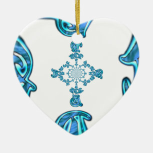 Action Cyan Aquamarine Abstrakte Graffiti Art Prin Keramikornament