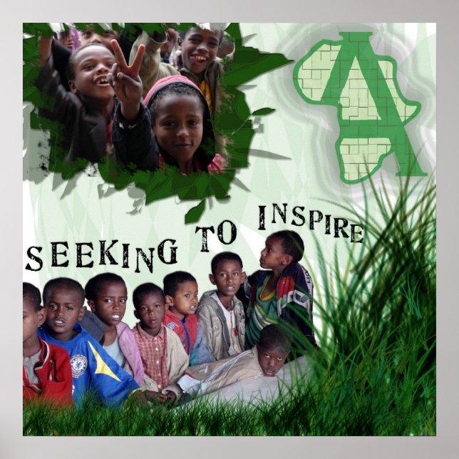 Action en Afrique Poster pour enfants (Devant)