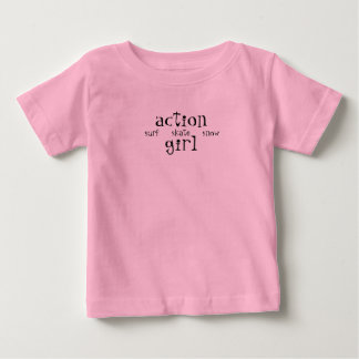 Action Girl, Surf Skate Schnee Baby T-shirt