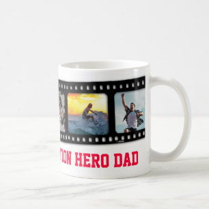 Action héros Papa 5 photos film bande mug