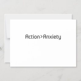 Action Over Anxiety Minimalist Magnetic Card Magneteinladung