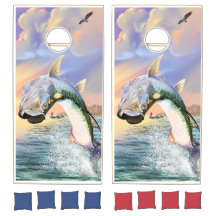 Action Tarpon au coucher du soleil