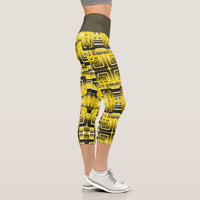 Activate My Heart Pattern Capri Leggings (Rechts)