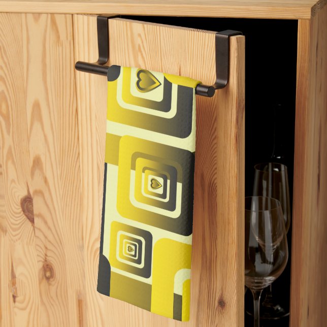 Activate My Heart Pattern Geschirrtuch (Drittel gefaltet)