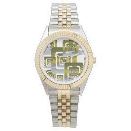 Activate My Heart Pattern Silver Armbanduhr