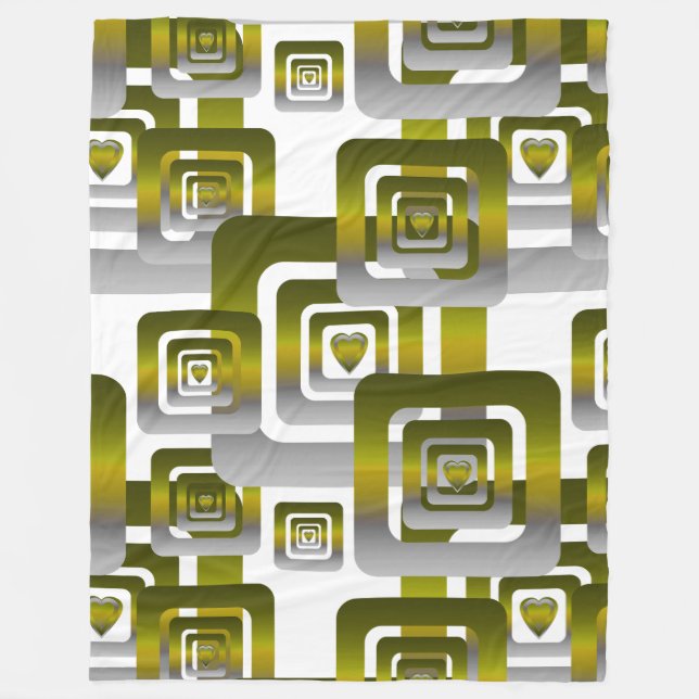 Activate My Heart Pattern Silver Fleecedecke (Vorderseite)