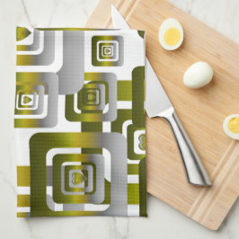 Activate My Heart Pattern Silver Geschirrtuch