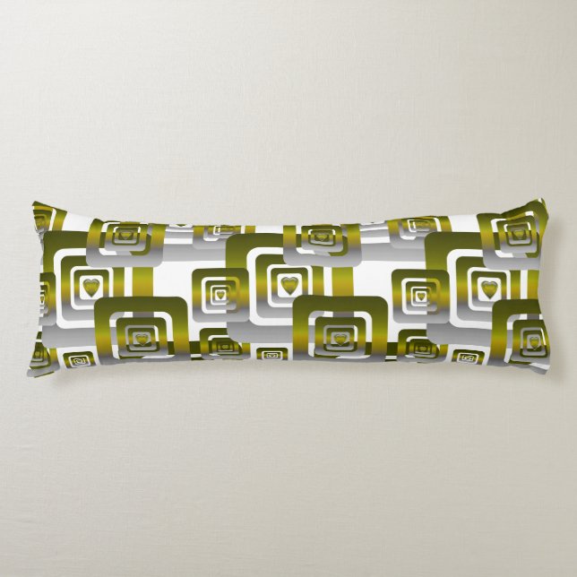 Activate My Heart Pattern Silver Seitenschläferkissen (Vorderseite)