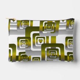 Activate My Heart Pattern Silver Zubehörtasche