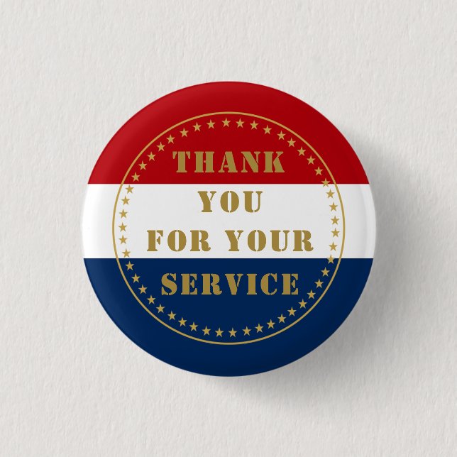 Active Duty Veteran Military Police Fire Vielen Da Button (Vorderseite)