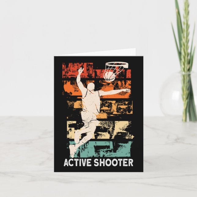 Active Shooter Fun Bysketbyll Sarcasm Karte (Vorderseite)