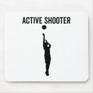 Active Shooter Sketch Funny Sport Lover Spaß Mousepad