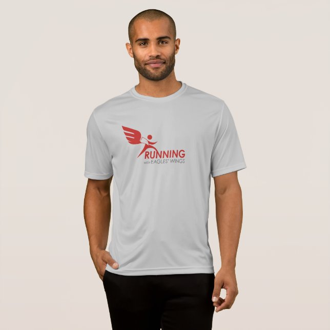 Activewear-Männer: Laufen mit Eagles Flügeln T-Shirt (Vorne ganz)