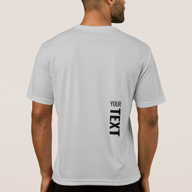 Activewear Silver Mens Sport Back Side Print T-Shirt (Rückseite)