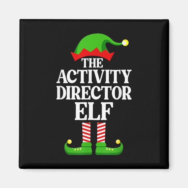 Activity Director Elf Family Matching Group Funny  Magnet (Vorne)