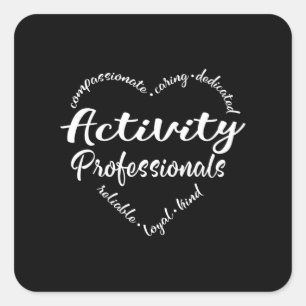 Activity Professional, Activities director Quadratischer Aufkleber