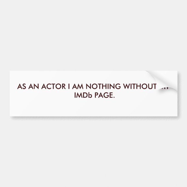ACTOR-INTERNATIONAL FILM-DATENBANK-AUTOAUFKLEBER AUTOAUFKLEBER (Vorne)