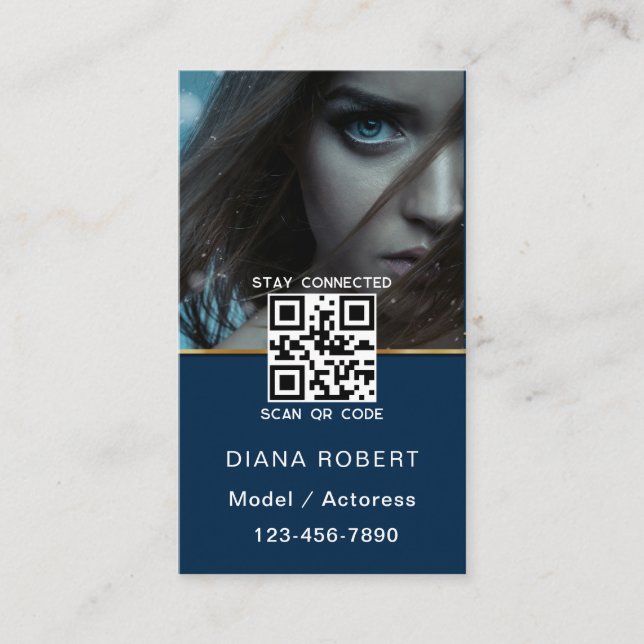 Actor model dancer photo trendy contemporary bold  visitenkarte (Vorderseite)
