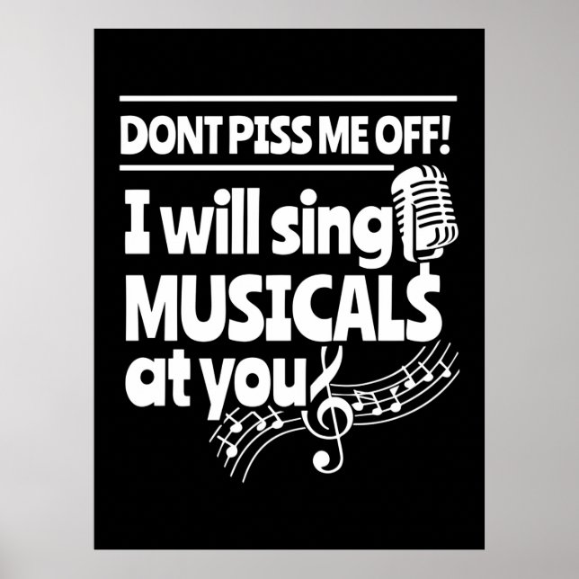 Actor Will Sing Musicals At You Poster (Vorne)