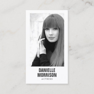Actors and Models Classic Headshot Business Card Visitenkarte
