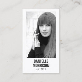 Actors and Models Classic Headshot Business Card Visitenkarte