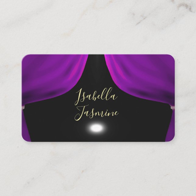 Actress actor influencer psychic  business card visitenkarte (Vorderseite)