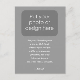 ACTS 1:8 Bibelverse Postkarte