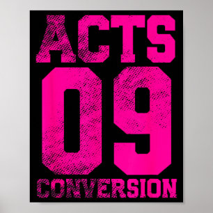 Acts 9 Bekehrung Bibel Kapitel Jersey Design  Poster