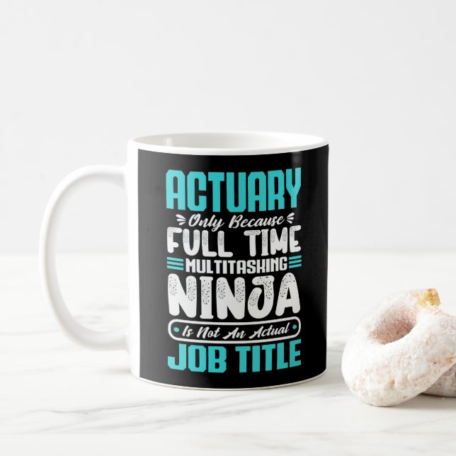 Actuary Job Title Profession Funny Skills Analyst Kaffeetasse (Mit Donut)