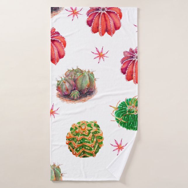 ?actus nahtlos floral pattern background, wallpap badehandtuch (Badehandtuch)
