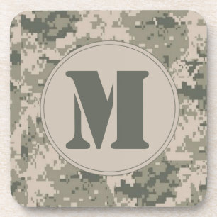 ACU Camouflage Camouflage Digital Monogram Drink U Untersetzer