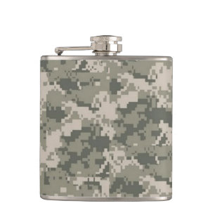 ACU Camouflage Camouflage Digital Muster Whiskey F Flachmann