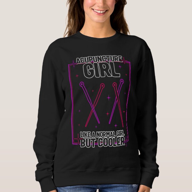 Acupuncture Girl Retro Needle Women Therapist TCM  Sweatshirt (Vorderseite)