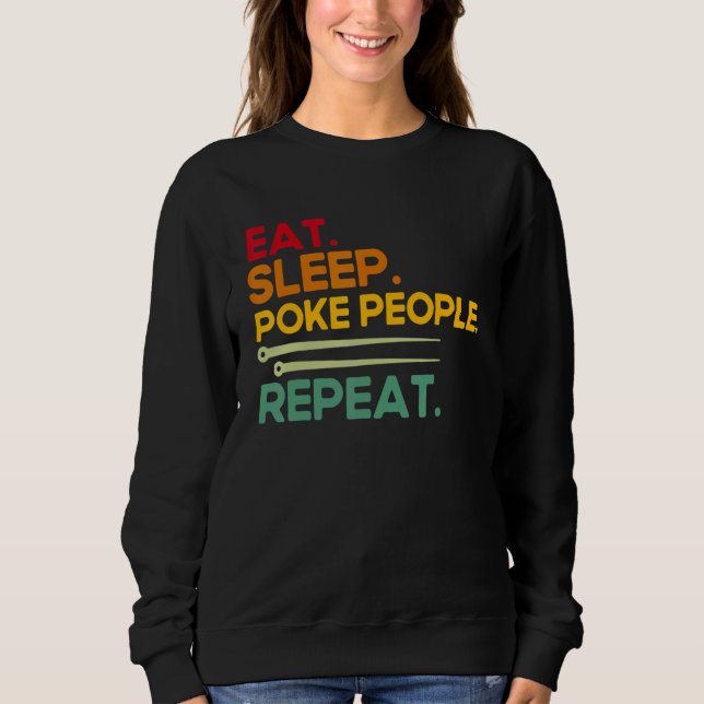 Acupuncture Poke People Repeat Vintage Acupuncturi Sweatshirt (Vorderseite)