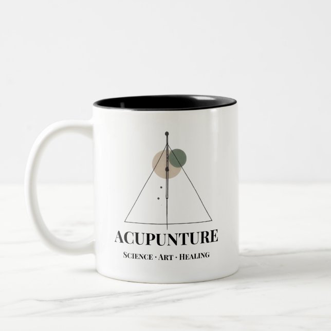 Acupuncture Science Art Healing Mug  Minimalist  (Gauche)