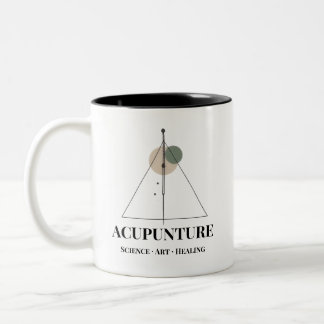 Acupuncture Science Art Healing Mug Minimalist Zweifarbige Tasse