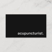 Acupuncturist-Visitenkarte