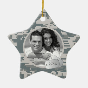 ACUs und Hunde-Tags der Armee Keramik Ornament
