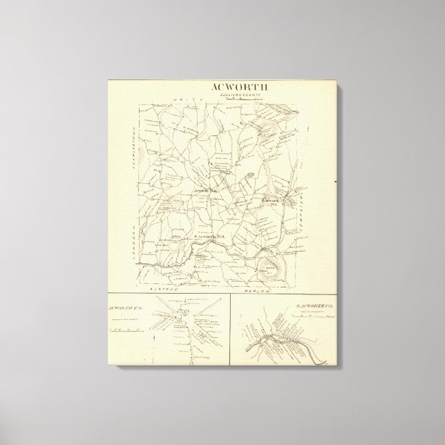 Acworth, Sullivan Landkreis Leinwanddruck (Vorderseite)