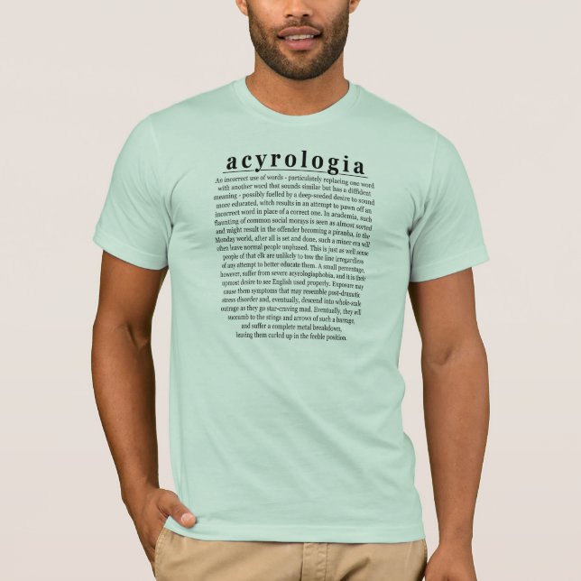acyrologia T-Shirt (Vorderseite)