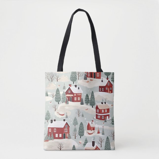 AD 002 - Digitales Weihnachtsmuster Tasche (Vorderseite)