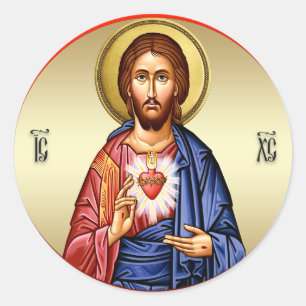 AD 002 - Jesus Christus Runder Aufkleber