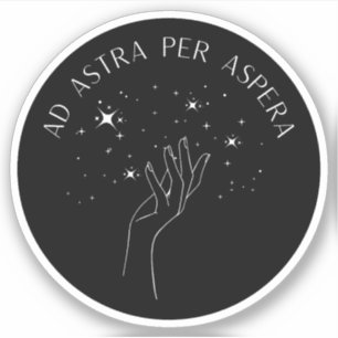 Ad Astra Per Aspera   Lateinischer Börsenkurs Aufkleber