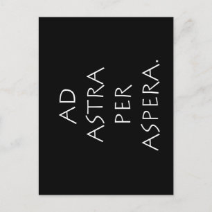 Ad astra per aspera postkarte