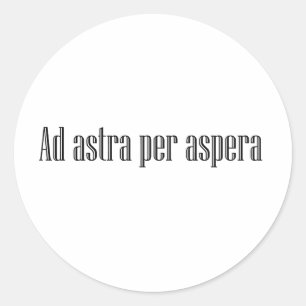 Ad astra per aspera runder aufkleber