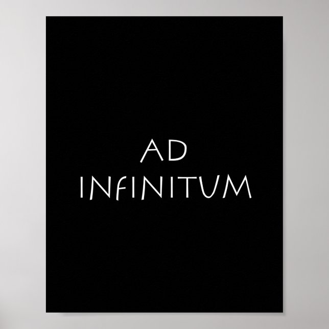 Ad infinitum poster (Vorne)