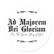 Ad Majorem Dei Gloriam Katholische Aufkleber 
