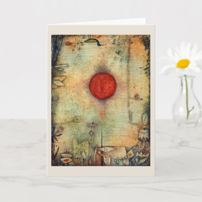 Ad Marginem - Paul Klee - abstrakte Kunstmalerei Karte (Kleine Pflanze)