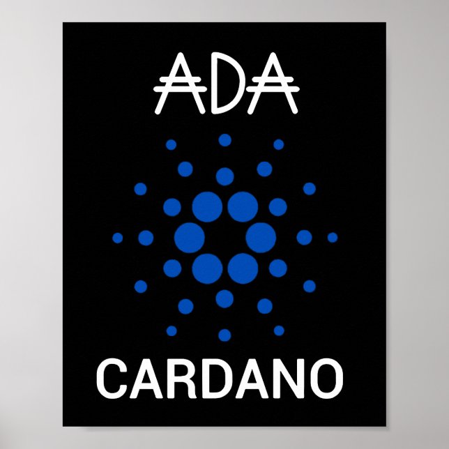 ADA Cardano Crypto Coin Poster (Vorne)