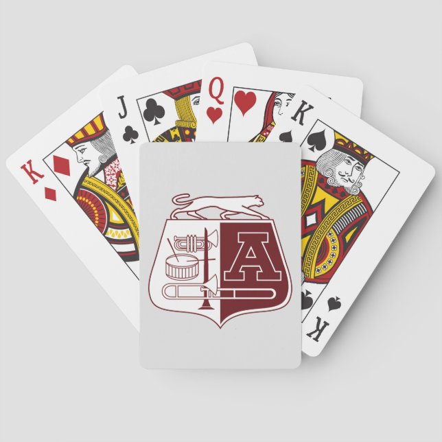 Ada Cougar Band Grau Solid Logo Spielkarten (Rückseite)
